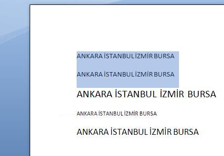 Office 2007 Yazı Tipi Menüsü Ve Araçları