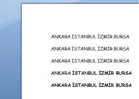 Office 2007 Yazı Tipi Menüsü Ve Araçları