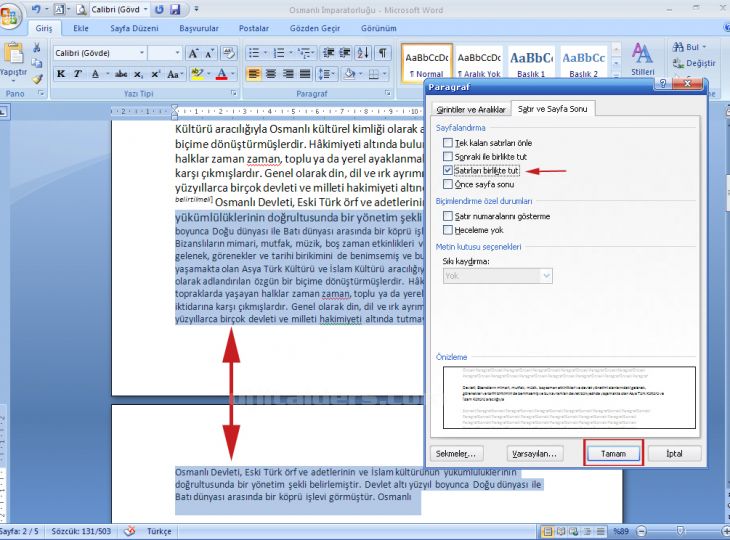 Office 2007de Paragraf İşlemleri