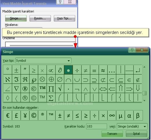MADDE İŞARETLERİ VE NUMARALANDIRMIA
