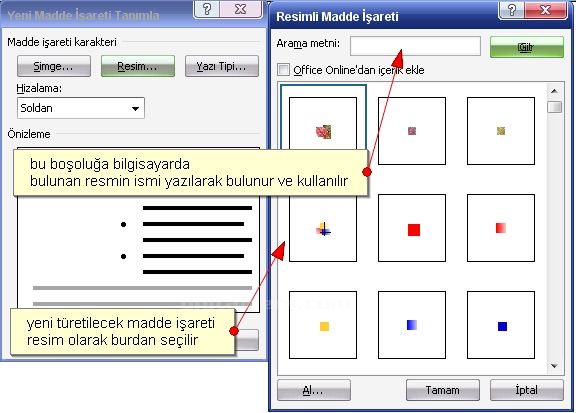 Madde İşaretleri Ve Numaralandırmıa