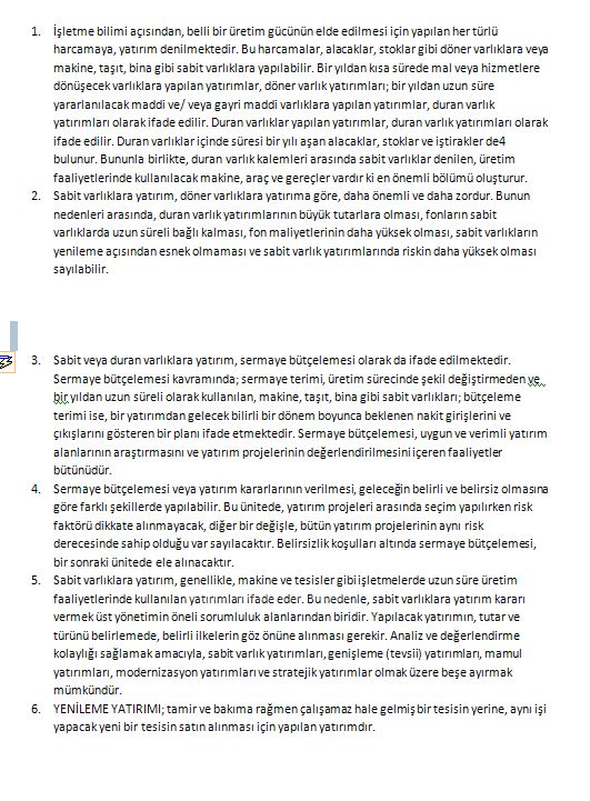 Madde İşaretleri Ve Numaralandırmıa