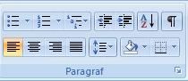 Office 2007de Paragraf İşlemleri Paragraf Sekmesi, Paragraf Karakteri, Paragraf Oluşturma Ve Silme