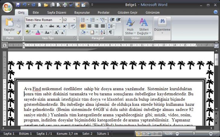 World 2007 - Kenarlıklar Ve Gölgelendirme