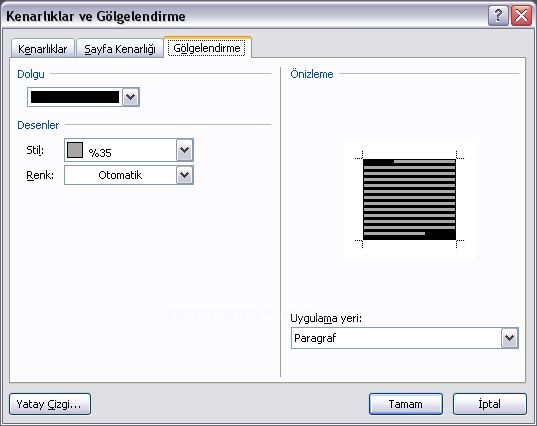World 2007 - Kenarlıklar Ve Gölgelendirme