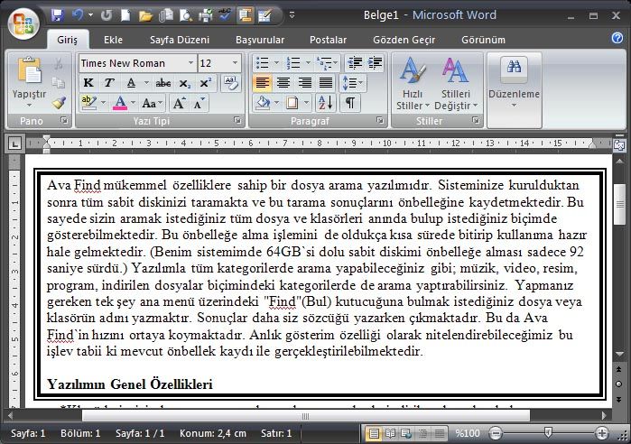 World 2007 - Kenarlıklar Ve Gölgelendirme