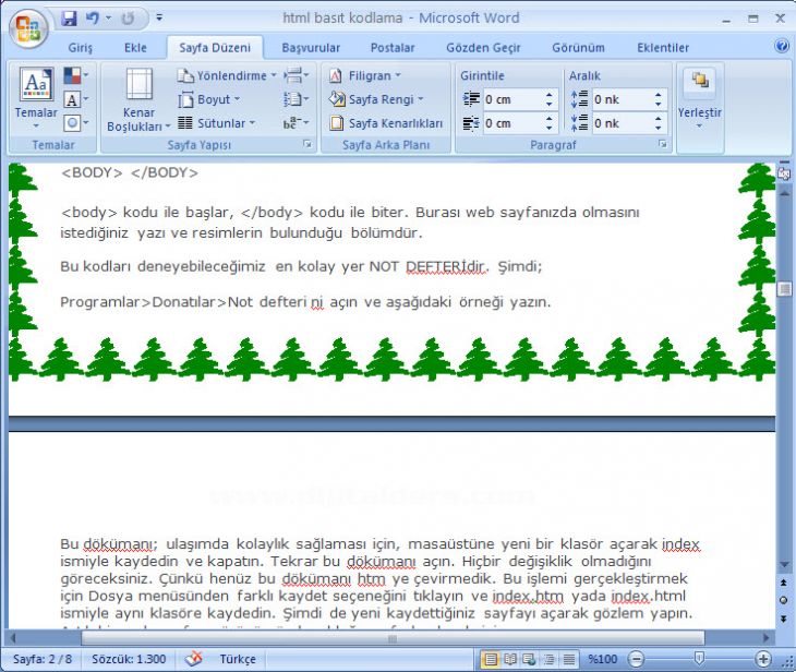Word 2007 - Kenarlıklar Ve Gölgelendirme