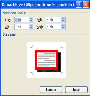 Word 2007 - Kenarlıklar Ve Gölgelendirme