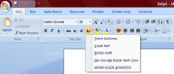 Büyük Harf Küçük Harf Değiştir