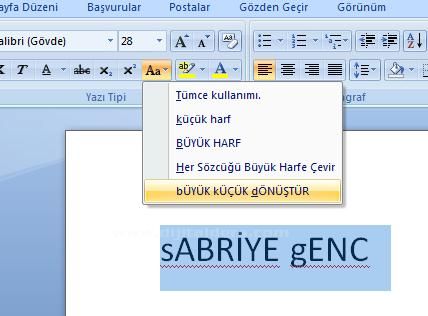 Büyük Harf Küçük Harf Değiştir