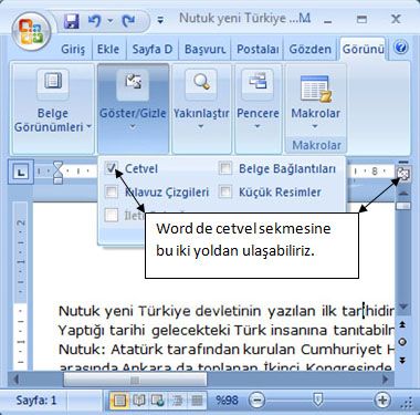 Sütun Oluşturma Cetvel Üzerindeki Sütun Araçları, Bölümler Ve Sütun İlişkileri