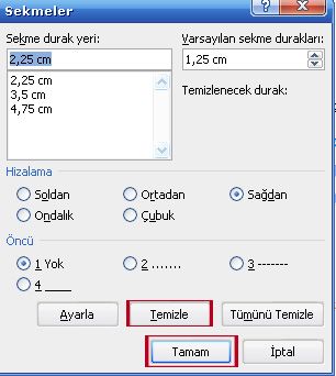 Word 2007 - Sekmeler