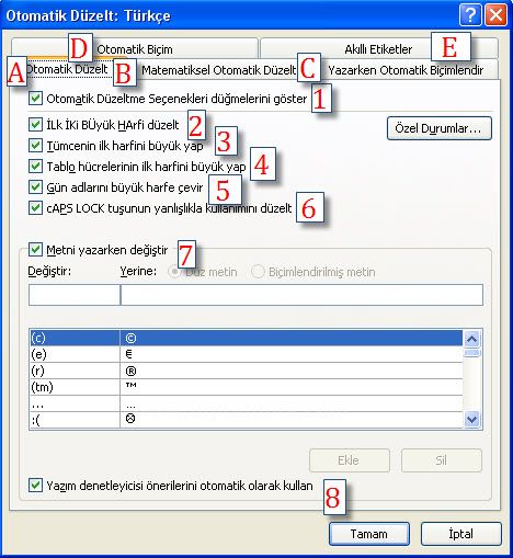Otomatik Düzelt