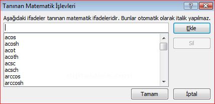 Word 2007 -otomatik Düzelt