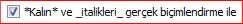 Word 2007 -otomatik Düzelt