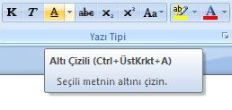 Word 2007 Popüler Seçenekleri