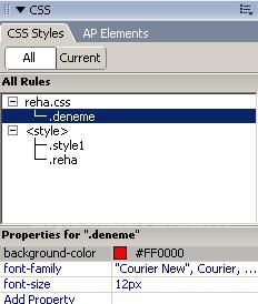 Adobe Dreamweaver CS3 Move CSS Rules ve harici dosyadan sayfa içine alma