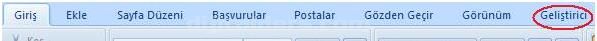 Word 2007 Seçenekleri Popüler Seçeneği