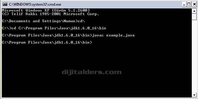 Java İle İlk Program Kodunun Çalıştırılması