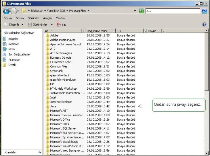 Java İle İlk Program Kodunun Çalıştırılması