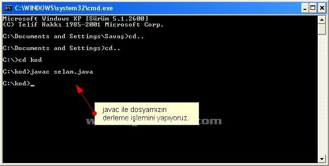 Java İle İlk Program Kodunu Çalıştırılması
