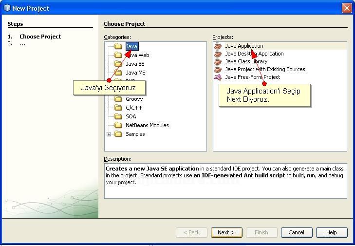 Java İle İlk Program Kodunu Çalıştırılması