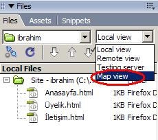 Dreamweaver da site map hazırlama