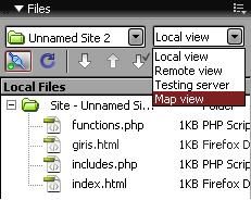 Adobe Dreamweaver CS3 Sitemap hazırlama