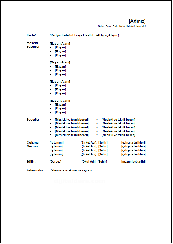 Office 2007 Word Şablonları