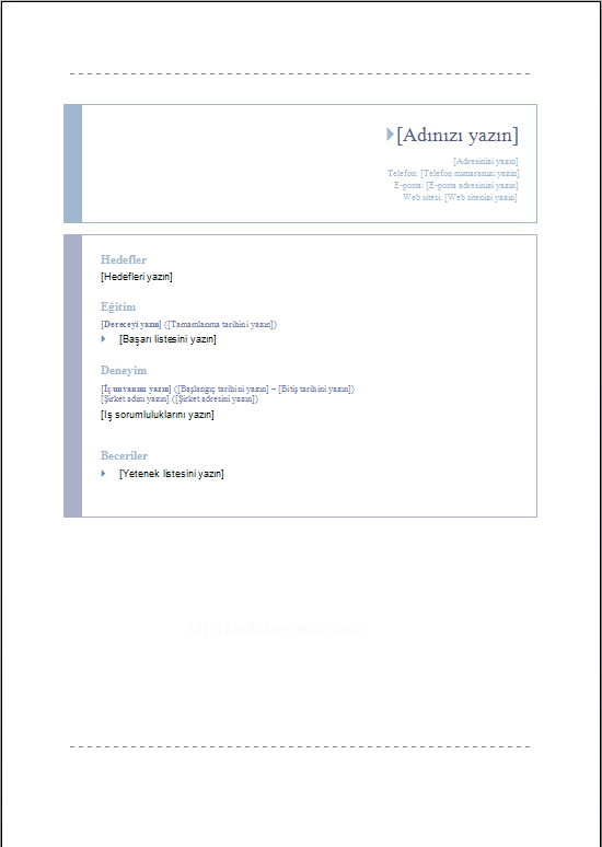 Office 2007 Word Şablonları