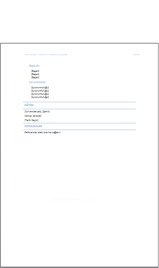 Office 2007 Word Şablonları