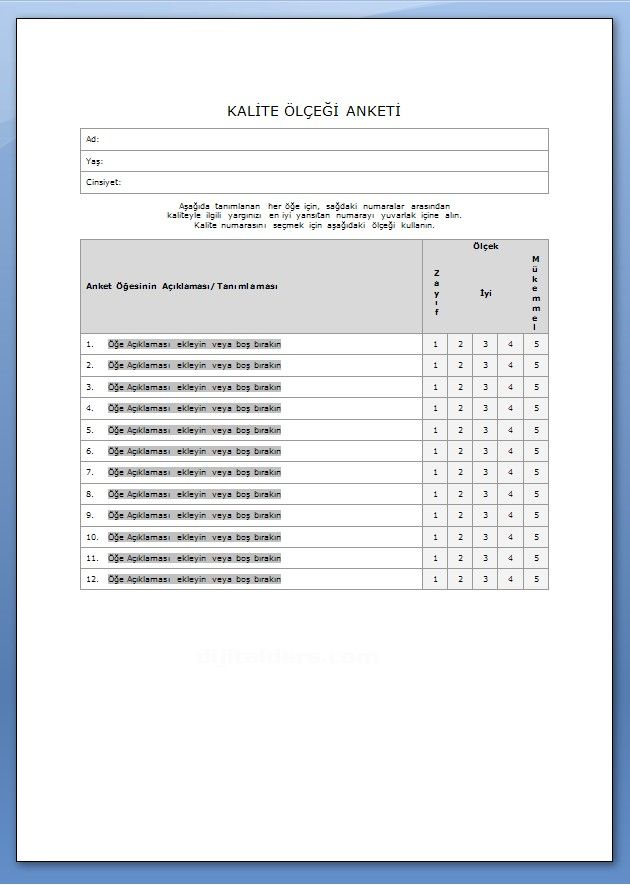 Word Şablonları Başka Kategoriler ilk 4 Tane