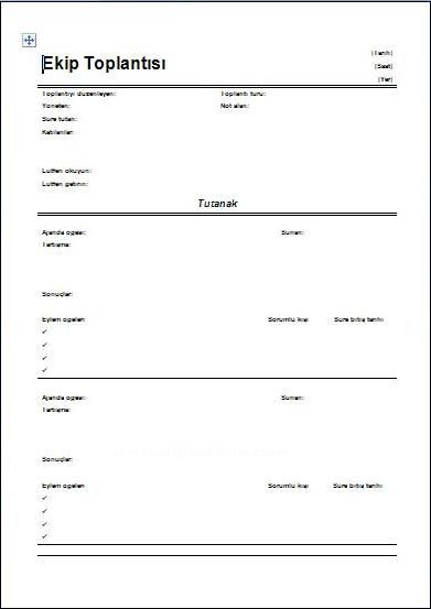 Office 2007 Word Şablonları