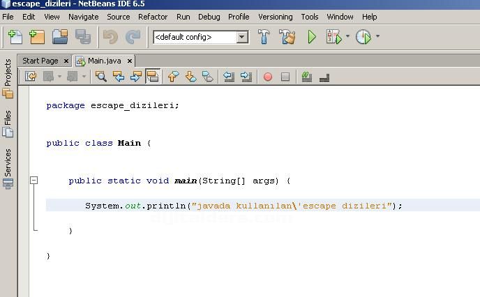 Java Da Kullanılan Escape Dizileri Escape Dizi Örnekleri