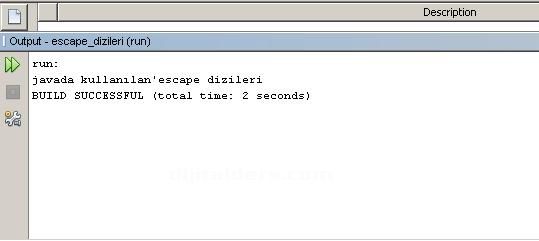 Java Da Kullanılan Escape Dizileri Escape Dizi Örnekleri
