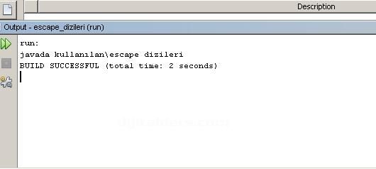 Java Da Kullanılan Escape Dizileri Escape Dizi Örnekleri