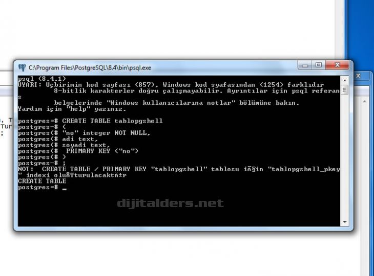 Postgresql İle Database Ve Table Oluşturma Pgadmin Iıı, Phppgadmin, Pgshell İle Oluşturulması