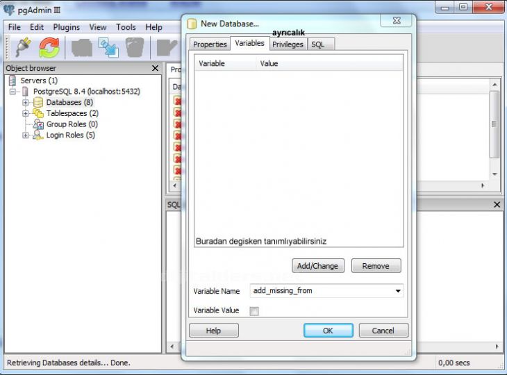 Postgresql İle Database Ve Table Oluşturma Pgadmin Iıı, Phppgadmin, Pgshell İle Oluşturulması
