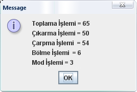 Java da Operatörler