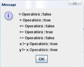 Java Da Operatörler