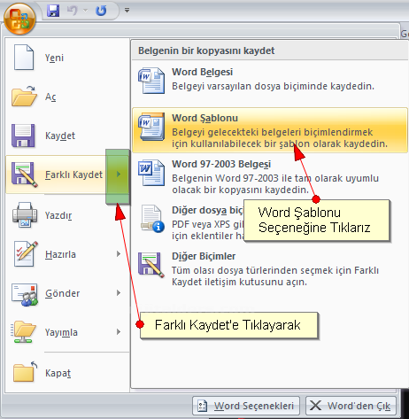 Office 2007 Şablonlar
