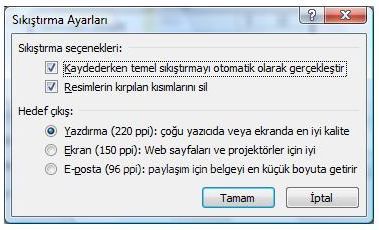 Office 2007 Word Kaydet Menüsü Seçenekleri