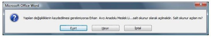 Office 2007 Word Kaydet Menüsü Seçenekleri