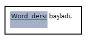 Office 2007 De Seçme İşlemleri,taşıma, Kopyalama, Geri Alma, Yineleme İşlemleri