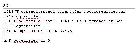 Postgresql Where Kullanımı