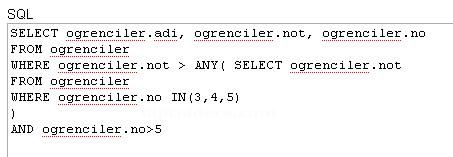 Postgresql Where Kullanımı