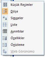 Office 2007 Word Aç Menüsü Seçenekleri