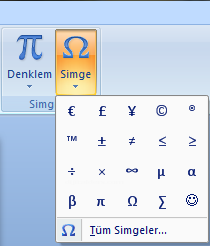Office 2007 Simge Ekleme