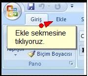 Office 2007 Simge Ekleme