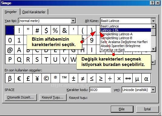 Office 2007 Simge Ekleme